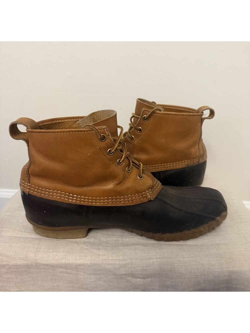 Vintage L.L. Bean Boot 90s Maine Hunting Rubber Leather Made in USA Boots 10 Men - Picture 4 of 13